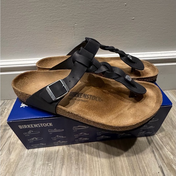 Birkenstock Gizeh Braided Black Women's Sandals - Picture 9 of 14